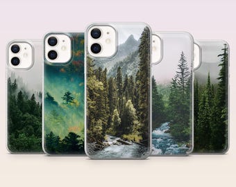 Green Forest Phone Case Nature Aesthetic Landscape Cover for iPhone 16,15,14,13,12 SamsungS25Fe,S24,S23,S22,A16,A26, Pixel 9Pro,8A,7