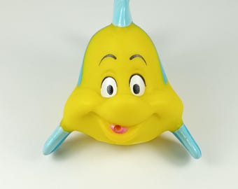 Little Mermaid 'Flounder' Fish Vintage 1997 Disney Water Toy