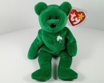Oso Erin TY Beanie Babies de 1997 - Peluche de bolitas de polietileno de 21,5 cm (8,5 pulgadas)