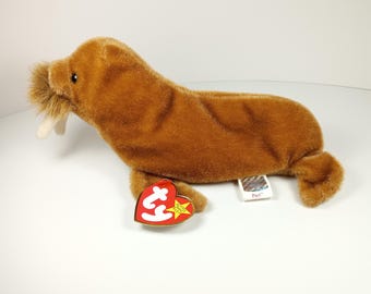 Peluche TY Beanie Baby « Paul le morse » vintage années 90