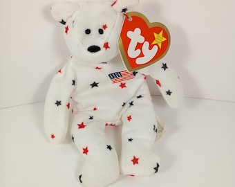 Peluche Glory The Bear de TY Teenie Babies, estilo vintage de los 90, de McDonald's.