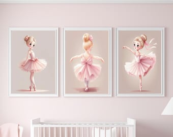 Ballerina Wall art: Baby girl nursery decor (Digital Download)