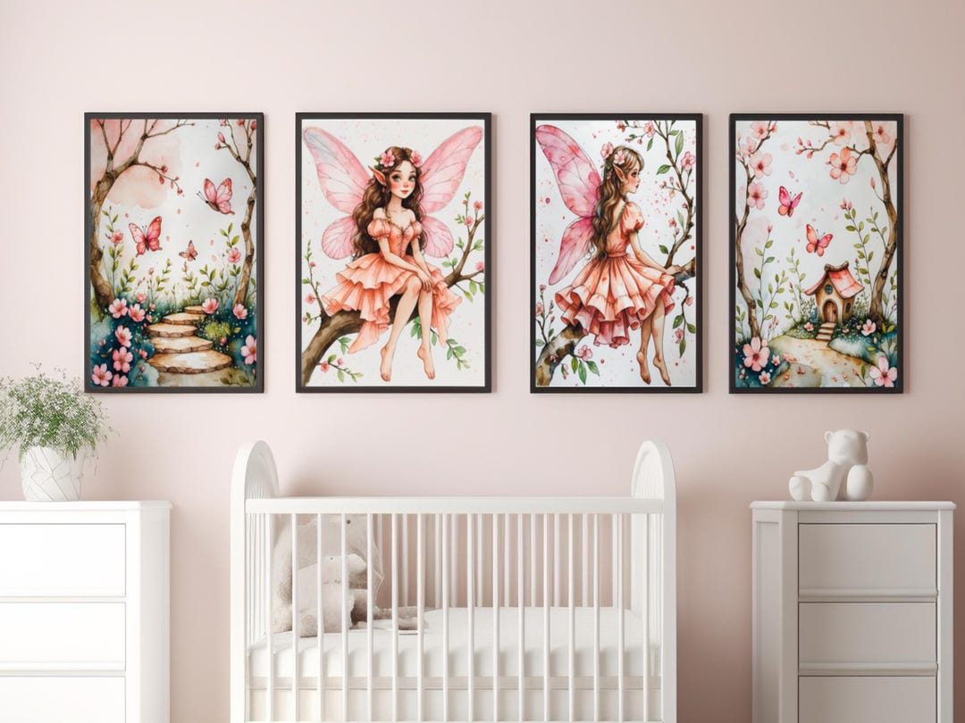 Fairy Garden Nursery Prints: Girls Room Decor (digital Download, Set of ...