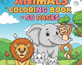 Animals Coloring Book – 50 Pages