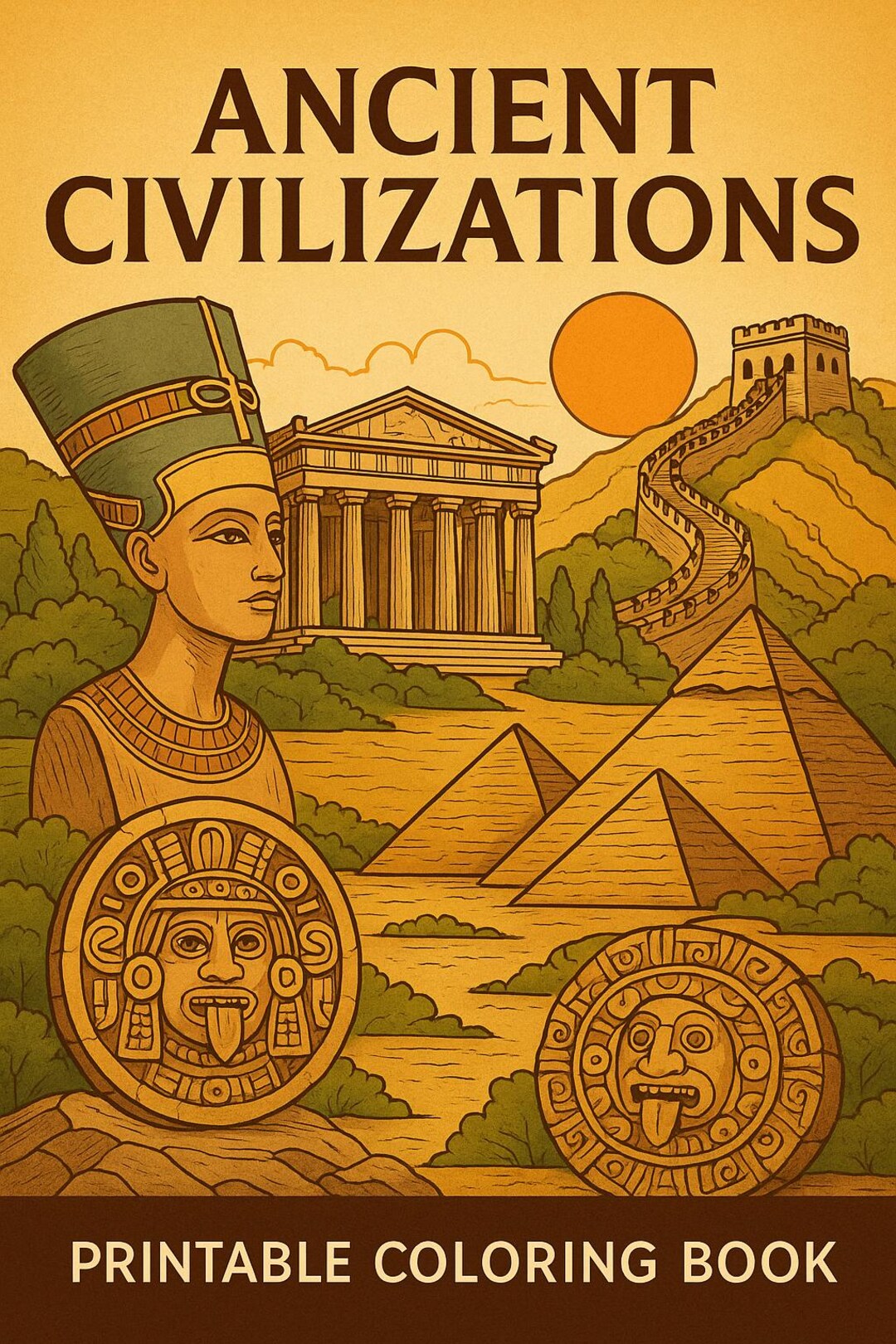 Civilization Color Kleurboek Ancient Civilizations: 20 Historische Lijntekeningen (pdf ...
