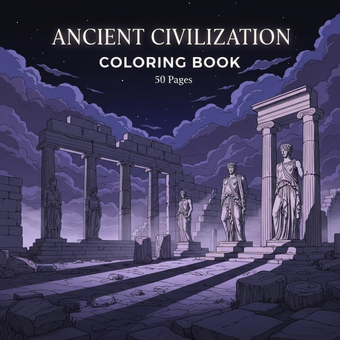 Ancient Civilization Coloring Book – 50 Pages of Lost Worlds - Etsy