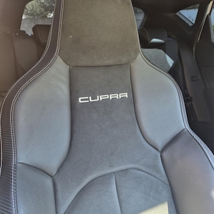 cupra logo for both seats fits seat leon cupra in alcantara