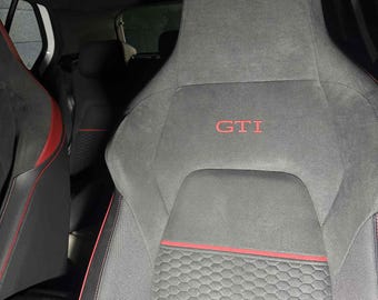 Logo "GTI" per i 2 sedili anteriori, adatto per Volkswagen Golf 7 GTI / Golf 8 GTI