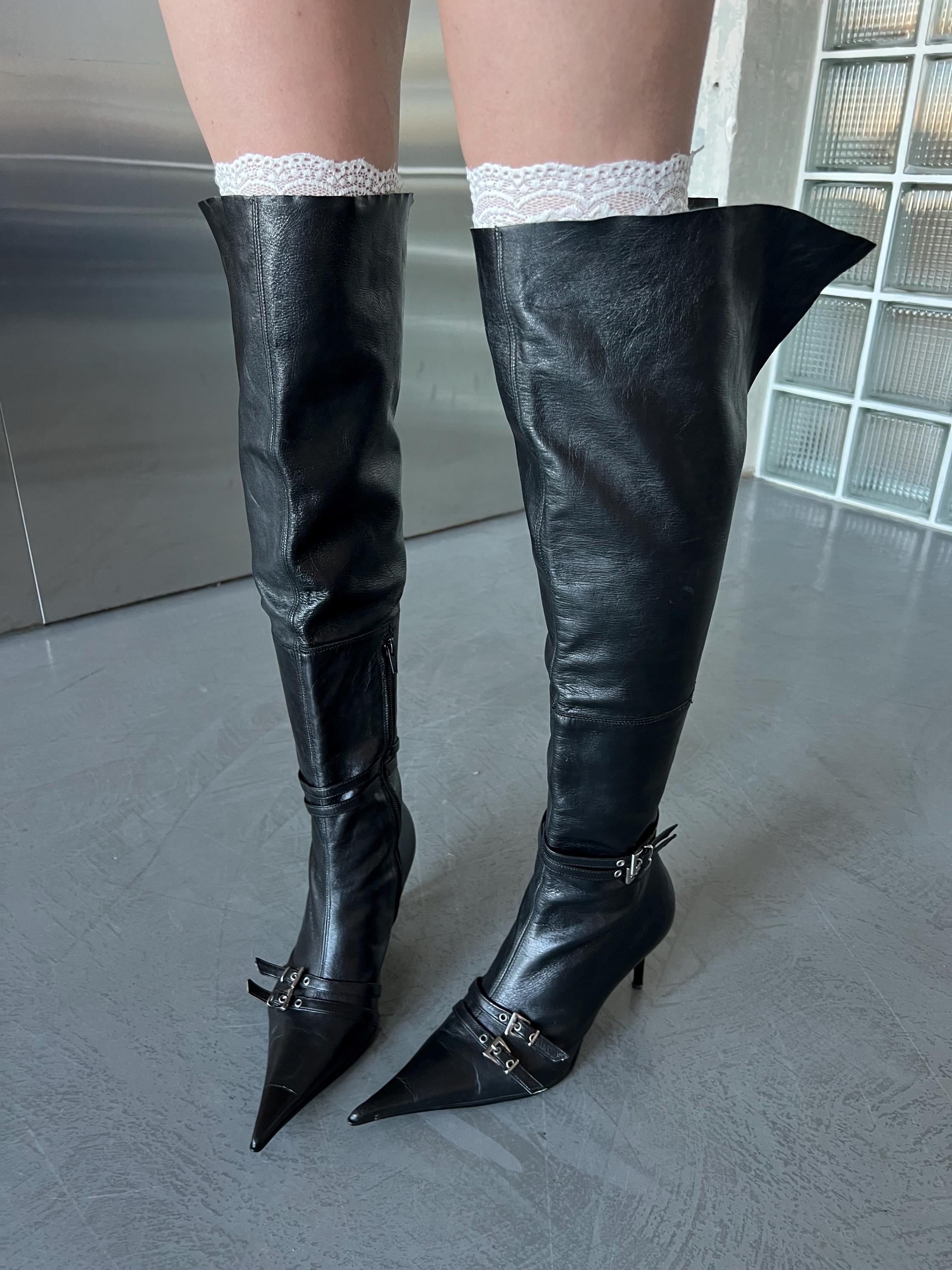 Bottes Ankle Boots Topshop En Cuir 100% Noir - Taille UK 4 (Femme) | Neuf Avec Emballage | Fermeture Zip