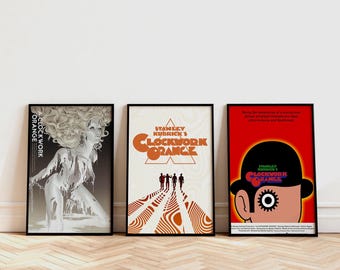 A Clockwork Orange (1971) Movie Poster, Classic Movie Wall Art, Vintage Art Print, Home Decor, Canvas Poster, Christmas Gift, Unframed