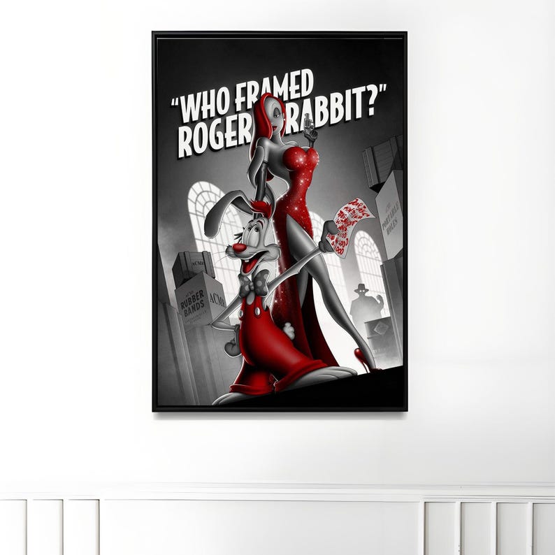 Who Framed Roger Rabbit (1988) Movie Poster, Classic Movie Wall Art ...
