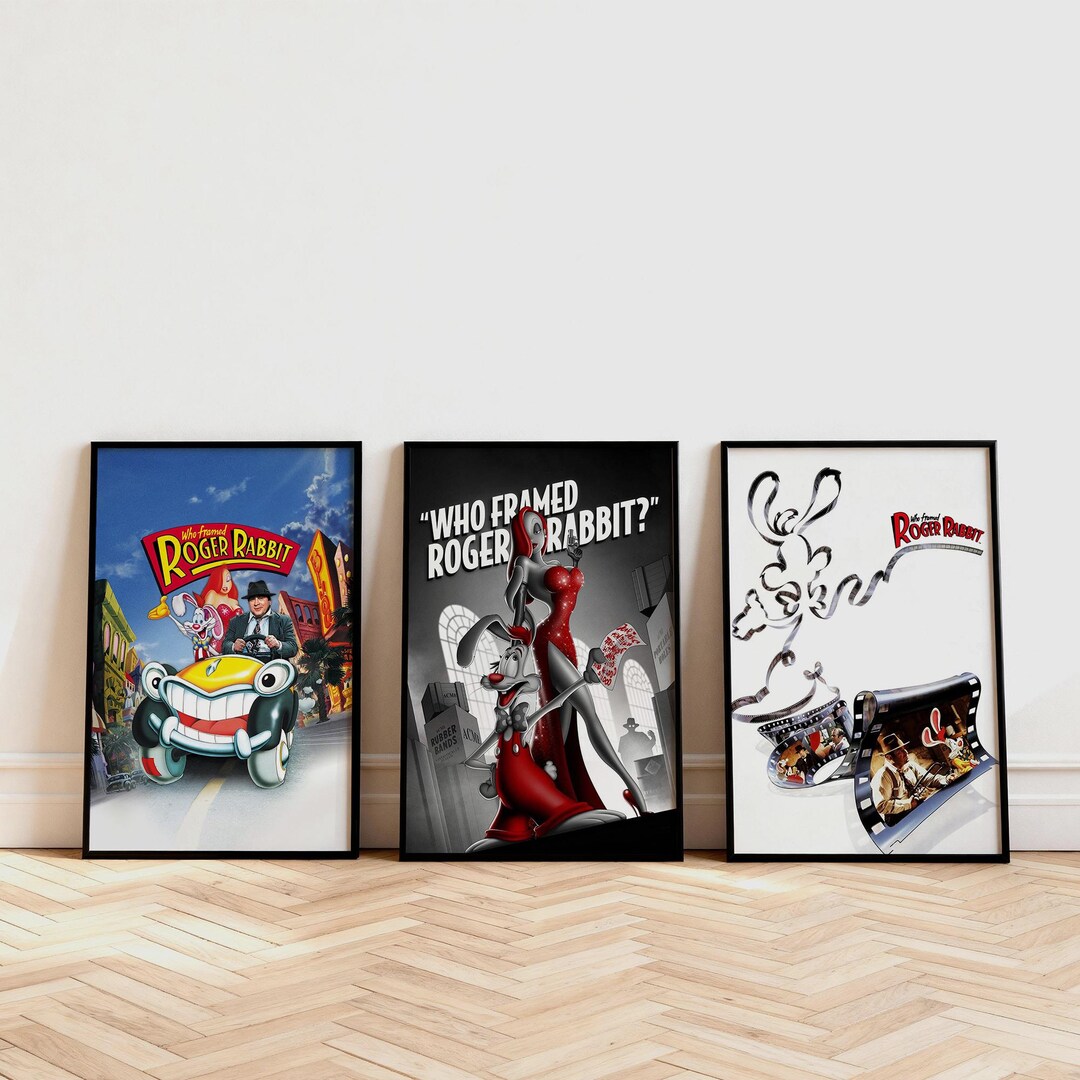 Rogger Rabbit Decor Who Framed Roger Rabbit (1988) Movie Poster, Classic Movie Wall Art ...