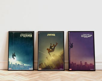 Affiche de The Amazing Spider-Man, Décoration murale classique, Impression d'art vintage, Décoration intérieure, Affiche sur toile, Cadeau de Noël