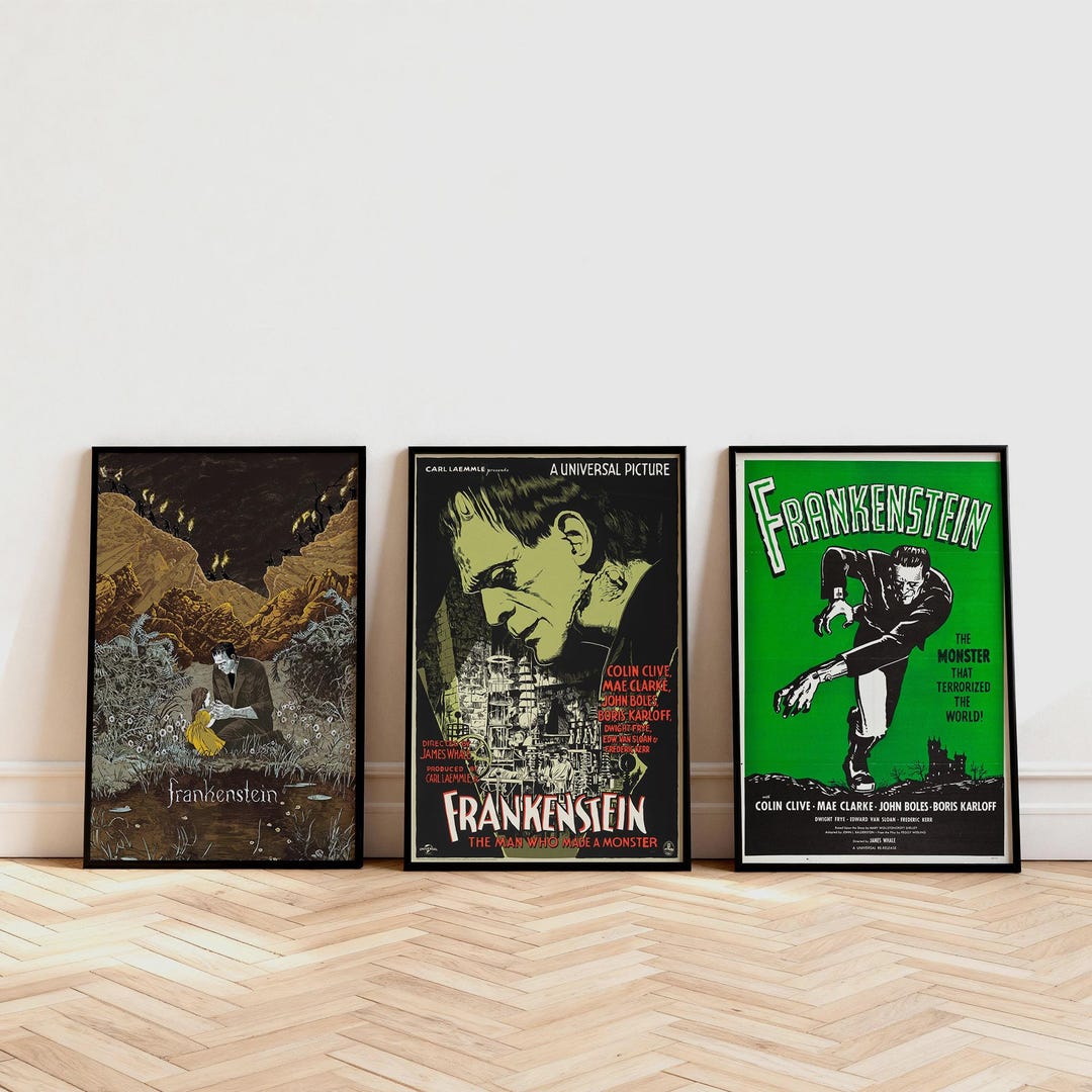 Frankenstein (1931) Movie Poster, Classic Movie Wall Art, Vintage Art ...