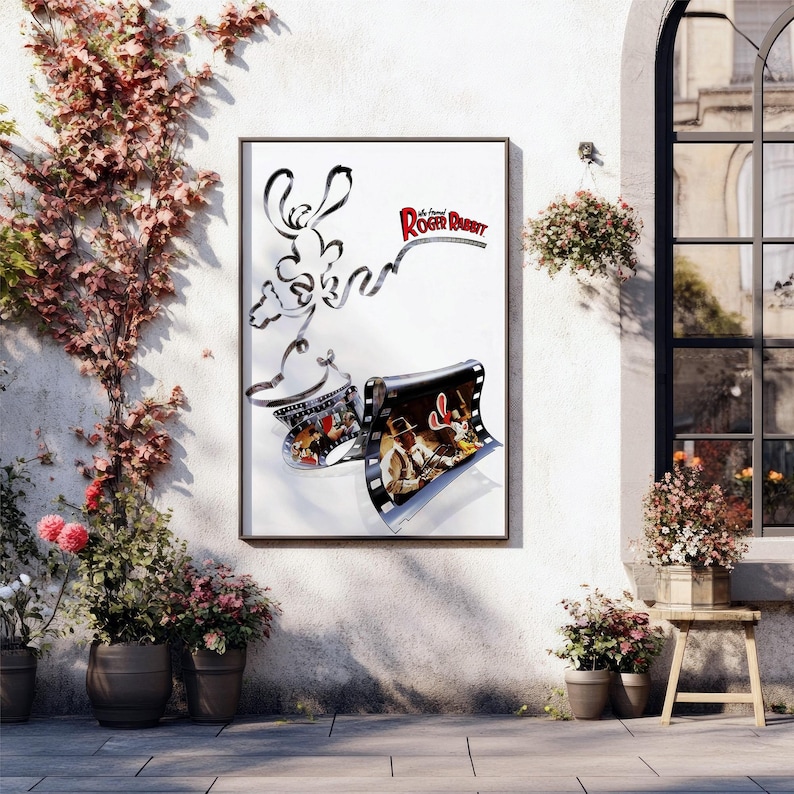 Rogger Rabbit Decor Who Framed Roger Rabbit (1988) Movie Poster, Classic Movie Wall Art ...