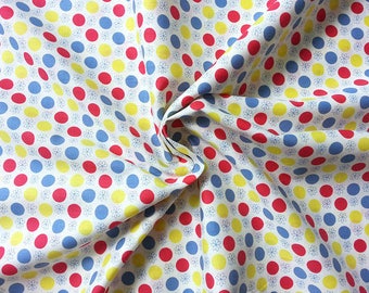 Kawaii Fabric Japanese Fabric Cotton Polka Dot Fabric Pattern Fabric Quilting Fabric Shirting Fabric Geometric Fabric by yard/Flower Circle