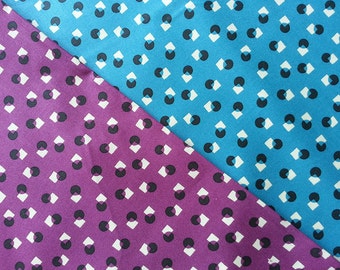 Japanese Cotton Fabric Retro Fabric Geometric Fabric Blue Fabric Purple Fabric Polka dot Fabric Quilting Fabric by the yard/Square Dot