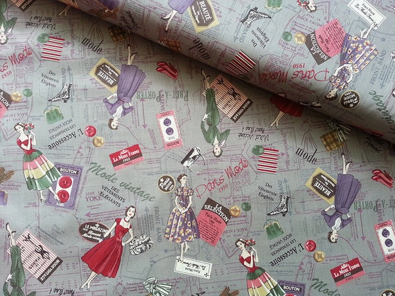 108cm x 55cm Scrap Japanese Kimono Fabric Yuwa Sakura Cherry Blossoms on Black su181130 42.5W x 21.5L