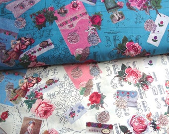 Japanese Fabric Yuwa Lawn Fabric Victorian Fabric Vintage Fabric Quilting Cotton Doll Fabric Rose Fabric by the yard/Motif Girl