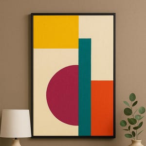 Abstract Minimalist Block Print