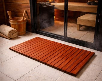Aromatic Eastern Red Cedar Sauna Mat: Anti-Slip, Mildew Resistant