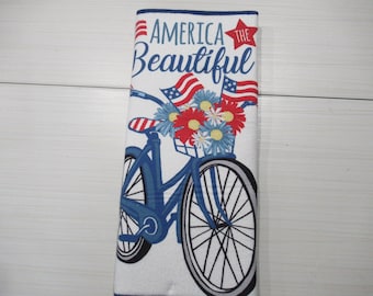 Dish drying Mat. Red White and Blue
