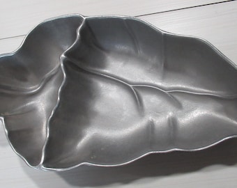 Chip and Dip Bowl. Metal 15" Long   8" wide