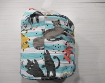 Wash Cloths. Set of 5. 12" x 12".  In Cat Bag