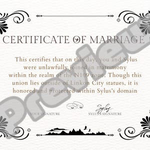 Love and Deepspace Marriage Certificates: Sylus