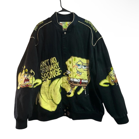 スポンジボブ レーシング ジャケットJH Design spongebob JH Design Nickelodeon Spongebob Jacket Mens 6XL Jeff Hamilton