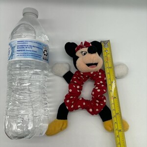 Coletero de peluche vintage de Minnie Mouse de Walt Disney, estilo Y2K, rojo y blanco con lunares. imagen 14