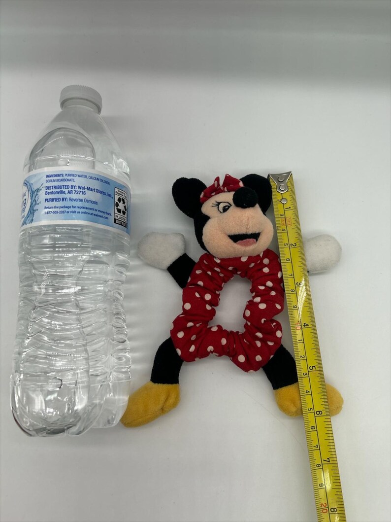 Coletero de peluche vintage de Minnie Mouse de Walt Disney, estilo Y2K, rojo y blanco con lunares. imagen 14
