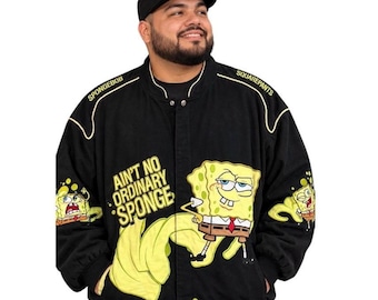JH Design Nickelodeon Spongebob Jeff Hamilton Racing Jacket Men