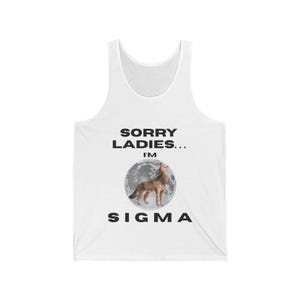 Unisex Jersey Tank with Fun Sigma Design - Perfect for Casual Wear, Gifts for Friends, Party Outfits, Summer Events, and More!