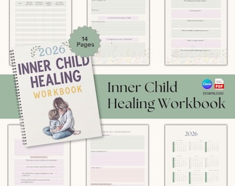 Werkboek Innerlijk Kind Healing | Journaal voor je jongere zelf herstellen | Herstel hechtingsstijl en herstel jeugdtrauma | Afdrukbaar canvas