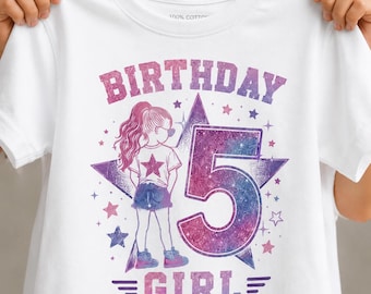 Geburtstagskind-PNG, personalisiertes K-Pop-Dämonenjäger-Design, Huntrix-Fan-Digitaldownload, Grafik für Kindergeburtstags-T-Shirts, Sofortdruck zum Selberdrucken