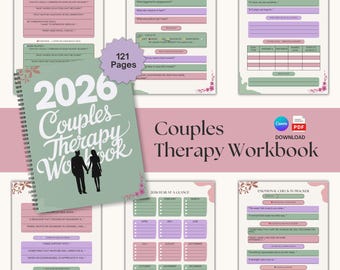 Informatiebundel voor relatietherapie met 120 pagina's | Werkboek Relatiecommunicatie | Hulpmiddelen voor huwelijkscounseling | Bijlagetheorie en canva-pdf
