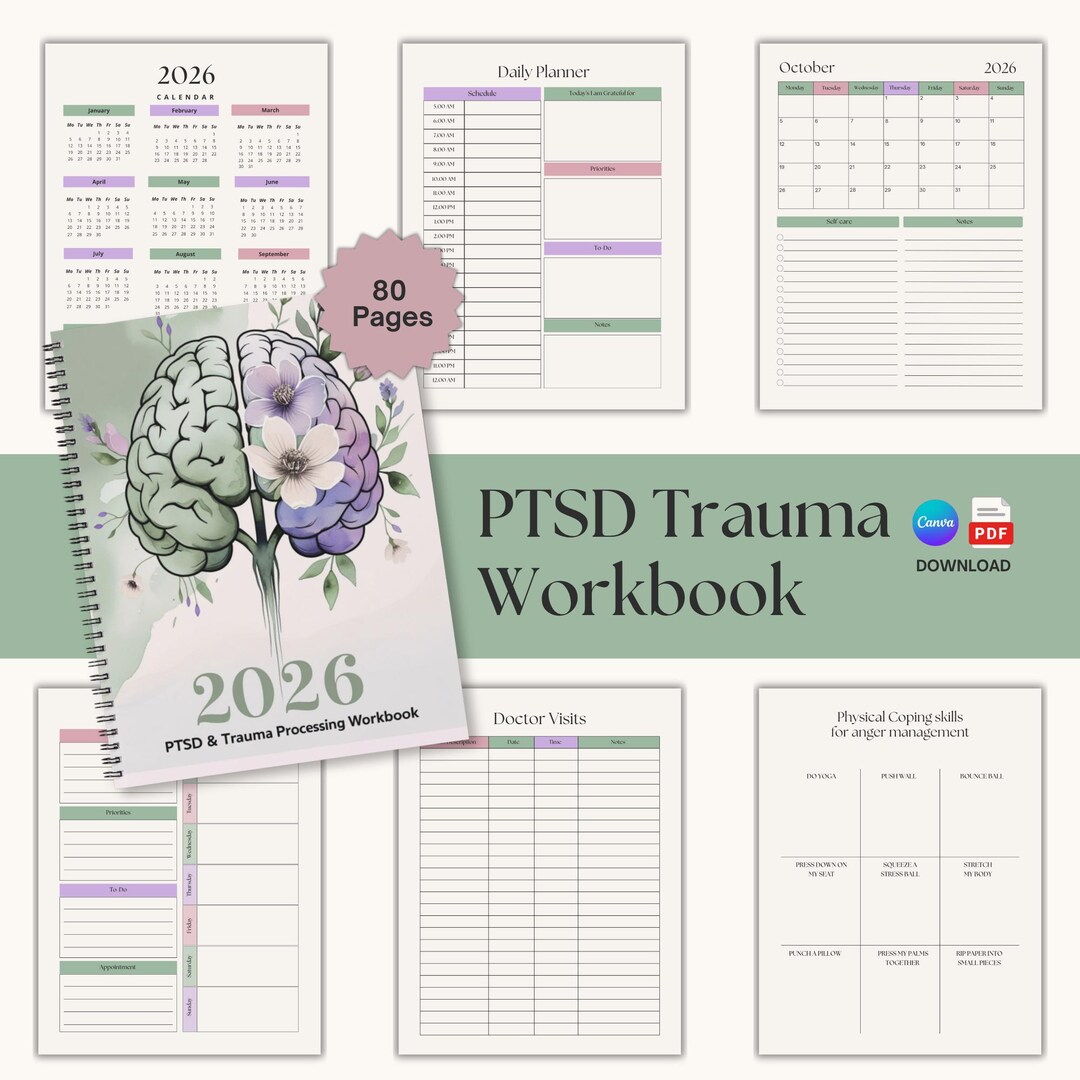 PTSD & Trauma Processing Workbook | 80 Page Somatic Healing and CPTSD ...