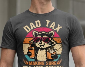 Papa-Steuer-Waschbär-Shirt, Lustige Papa-Shirts, Retro-Shirt für Papa, Vatertagsgeschenk, Geburtstagsgeschenk für Papa, Lustiges Papa-Geschenk (digitaler Download)