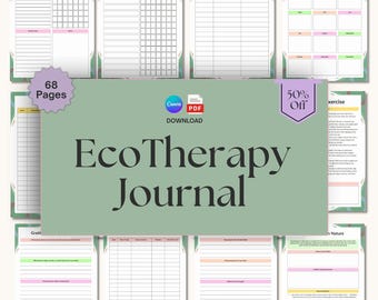 2026 Ecotherapy Journal Heal, Reflect & Reconnect with Nature | Guided Wellness Planner, Seasonal Activities, Nature-Based Therapy Exercises