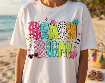 Sommer-Shirt (PNG), Shirt-PNG-Download, Blumen-T-Shirt-Sublimation, Retro-Sommer-Shirt (PNG), PNG für T-Shirts, Strand-PNG, Digitaler Download
