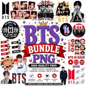 BTS Arirang World Tour 2026 PNG-paket, Kpop-konsert-PNG:er, armé-fanmerchandise, Kpop-konserttröjadesign, högkvalitativ transparent