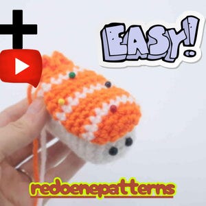 Sushi Amigurumi Crochet Pattern – Cute Kawaii Sushi Plush PDF | DIY Food Toy Crochet Pattern