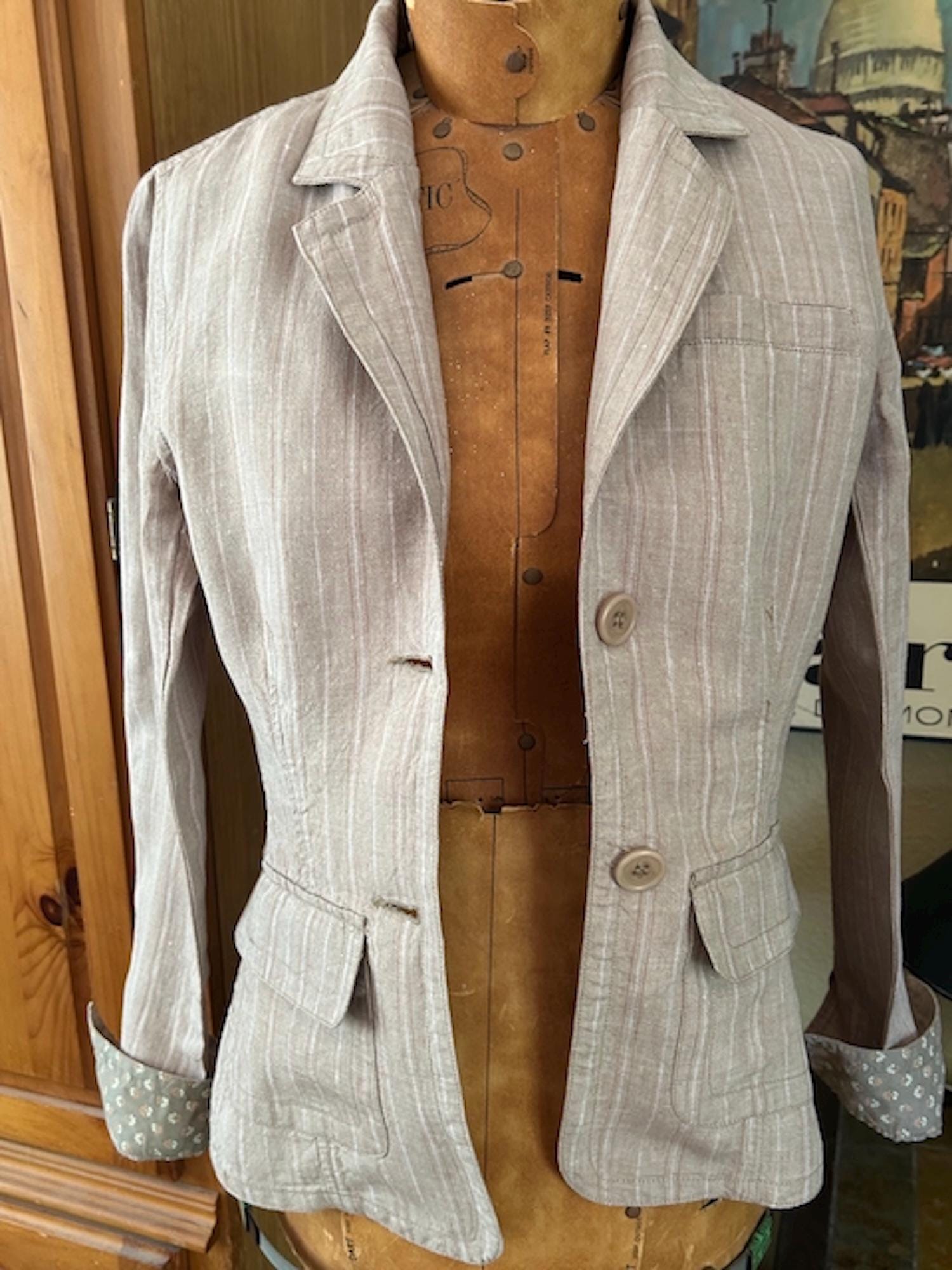 Vintage French Linen Jacket - Etsy