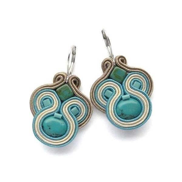 Turquoise Earrings Turquoise Chandelier Earrings Soutache Earrings Blue Earrings Blue Chandelier Earrings Turquoise Jewelry Turquoise Dangle