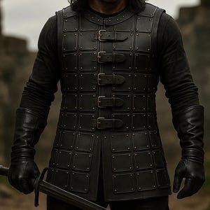 Custom Leather Armor Vest for Men – Medieval Viking Body Armor – LARP Chest Plate – Fantasy Cosplay Costume – Ren Faire Custom Gambeson