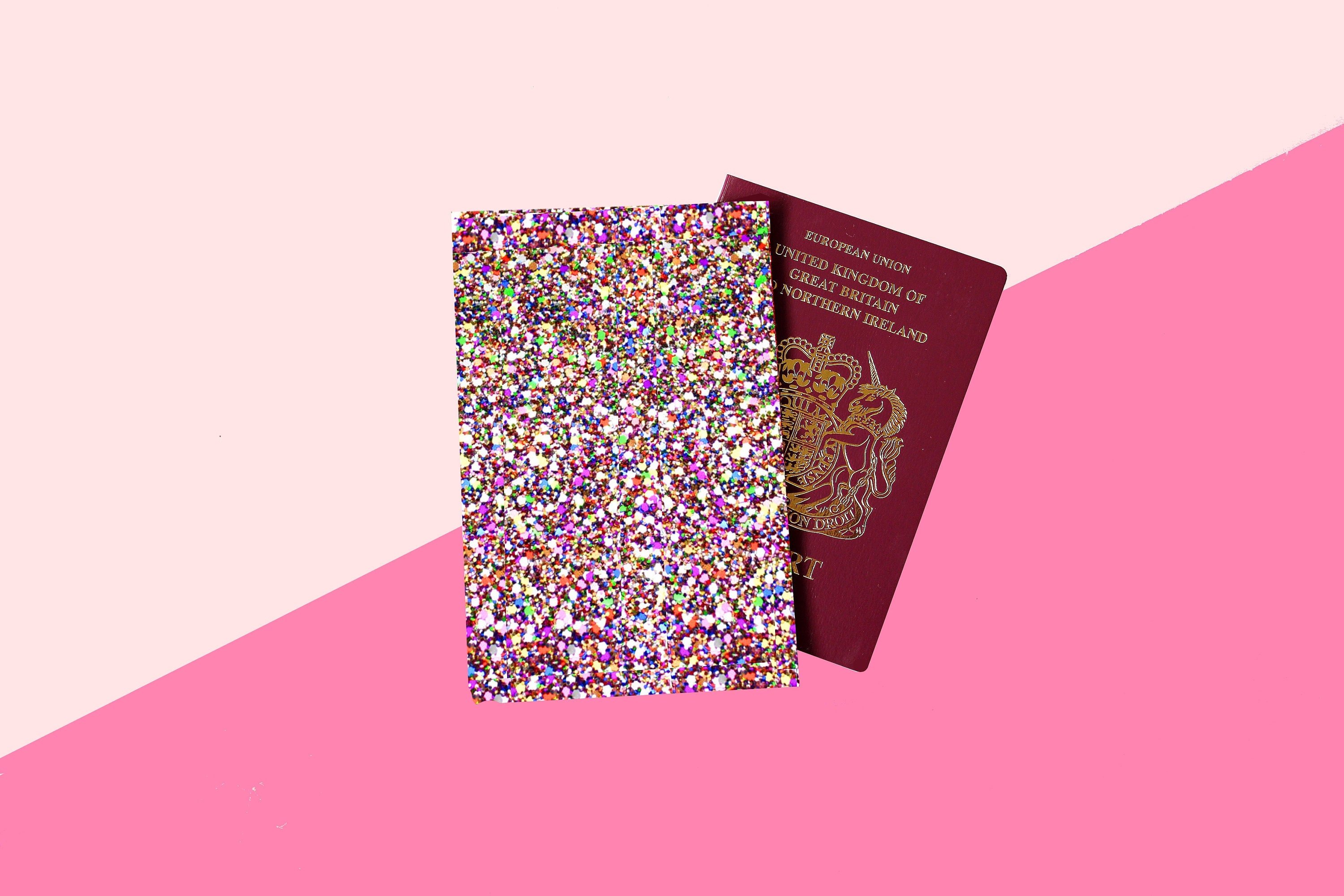 Rainbow Passport Holder Rainbow Passport Cover Glitter Etsy