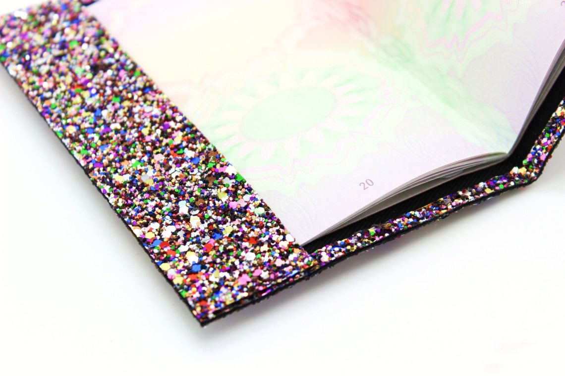 Rainbow Passport Holder Rainbow Passport Cover Glitter Etsy