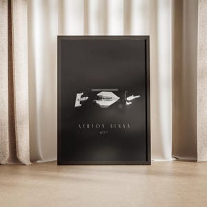 Ayrton Senna Poster – Museum Quality Matte Print, Formula 1 Wall Art, Minimalist Racing Decor, Gift for Motorsport Fans