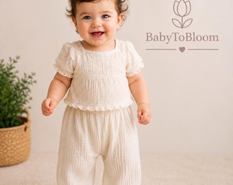 Pantalones de algodón para bebé, pantalones para niños pequeños, pantalones de lino suave para bebé, ropa unisex para bebé, regalo para baby shower